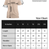 Men's Round Neck Half Sleeve T-Shirt Size Chart