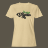 Beige Color Women’s Premium Quality Round Neck Half Sleeve Vegan Graphic Tees