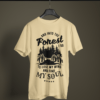 beige-into-the-forest-to-find-my-soul graphic tee on-a-hanger