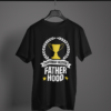 black-achievement-achievement-unlocked-father-hood graphic tee on-a-hanger