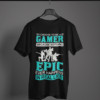 black color I choose to be a gamer graphic tee on a hanger