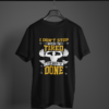 black color I don't stop when I'm tired printed tee on a hanger