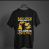 black color just keep working out until someone loves you printed tee on a hanger