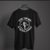 black color speak your mind or nothing changed graphic tee on a hanger