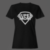 Black Color Women’s Premium Quality Round Neck Half Sleeve Super Mom Printed Tees