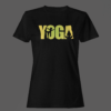 Black Color Women’s Premium Quality Round Neck Half Sleeve Yoga Printed Tees