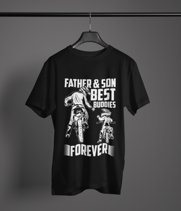 black-father-and-son-best-buddies-forever graphic tee on-a-hanger