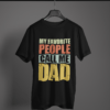 black-my-favourite-people-call-me-dad printed tee on-a-hanger