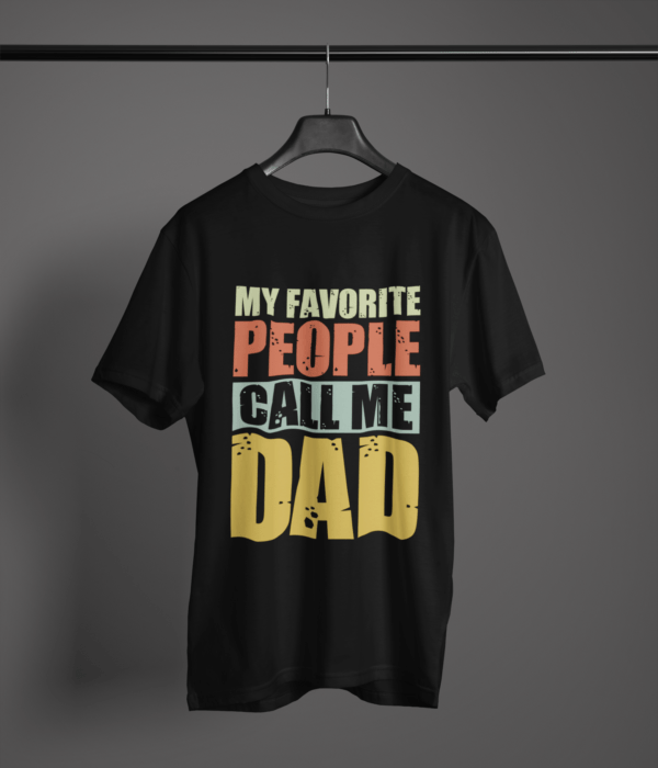 black-my-favourite-people-call-me-dad printed tee on-a-hanger