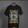 black-the-worlds-coolest-engineer graphic tee -on-a-hanger