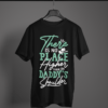 black-there-is-no-place-higher-than-daddy's-shoulders printed tee on-a-hanger