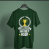 bottle-green-achievement-unlocked-father-hood graphic tee on-a-hanger