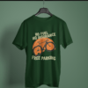 bottle-green-no-fuel-no-insurance-free-parking printed t-shirt on-a-hanger