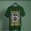 bottle-green-the-worlds-coolest-engineer graphic tee on-a-hanger