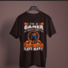 coffee brown color I'm a gamer graphic tee on a hanger