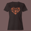 Coffee Brown Color Women’s Premium Quality Half Sleeve Pawfect Love Printed Tees