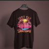 coffee brown color just see yourself printed tee on a hanger