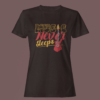 Coffee Brown Color Women’s Premium Quality Round Neck Half Sleeve Music Never Sleeps Printed Tees