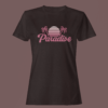 Coffee Brown Color Women’s Premium Quality Round Neck Half Sleeve Paradise Printed Tees