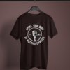 coffee brown color speak your mind or nothing changed graphic tee on a hanger