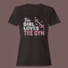 Coffee Brown Color Women’s Premium Quality Round Neck Half Sleeve This Girl Loves the Gym Printed Tees