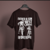 coffee-brown-father-and-son-best-buddies-forever graphic tee on-a-hanger