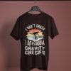 coffee-brown-I-don't-crash graphic tee on-a-hanger