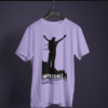 lavender color impossible is just a big word thrown by small men graphic printed t-shirt on a hanger
