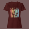 Maroon Color Women’s Premium Quality Round Neck Half Sleeve Animal Lives Matter Graphic Printed T-Shirts
