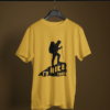 mustard-yellow-I-would-hike-that printed t-shirt on-a-hanger
