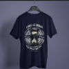 navy blue color time is what we want most graphic tee on a hanger