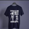 navy-blue-father-and-son-best-buddies-forever graphic tee on-a-hanger