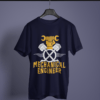 navy-blue-mechanical-engineer graphic tee on-a-hanger
