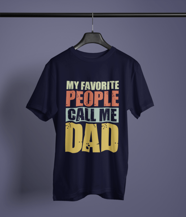 navy-blue-my-favourite-people-call-me-dad printed tee on-a-hanger