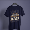 navy-blue-this-is-what-an-awesome-dad-looks-like graphic tee on-a-hanger
