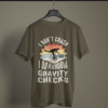 olive-green-I-don't-crash graphic tee on-a-hanger