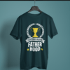 petrol-blue-achievement-unlocked-father-hood graphic tee on-a-hanger