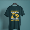 petrol blue color just keep working out until someone loves you printed tee on a hanger