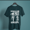 petrol-blue-father-and-son-best-buddies-forever graphic tee on-a-hanger