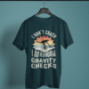 petrol-blue-I-don't-crash graphic tee on-a-hanger