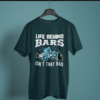 petrol-blue-life-behind-bars printed tee on-a-hanger