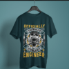 petrol-blue-the-worlds-coolest-engineer graphic tee on-a-hanger
