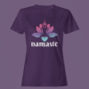 Purple Color Women’s Premium Quality Round Neck Half Sleeve Namaste Graphic Tees