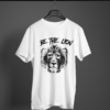 white color be the lion graphic tee on a hanger