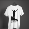 white color impossible is just a big word thrown by small men graphic printed t-shirt on a hanger