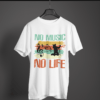white color music in my mind printed tee on a hanger