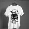 white-into-the-forest-to-find-my-soul graphic tee on-a-hanger