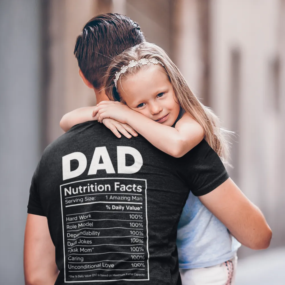 Back View of Dad TShirt by Printz Wear