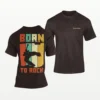 Born To Rock Music Band T Shirt Coffee Brown