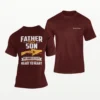 Father and Son Fathers Day T Shirt Maroon